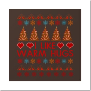 I Like Warm Hugs Pixel Design Posters and Art